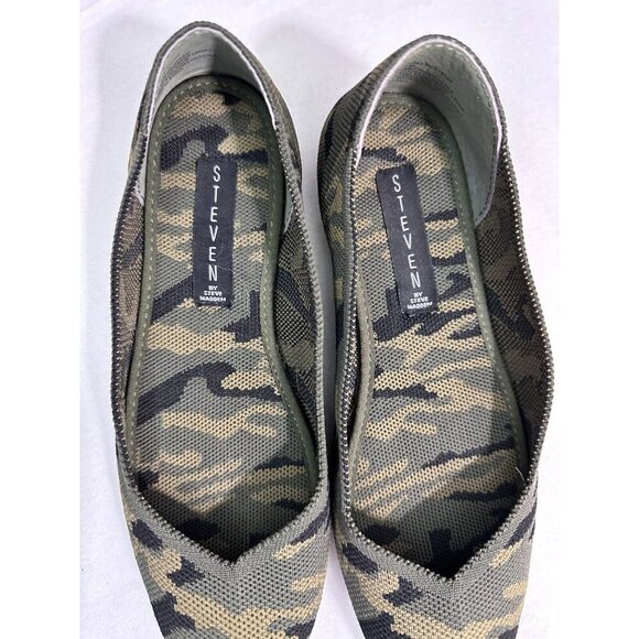 Steven by Steve Madden Camouflage Slip On Knit Flats Pointed Toe Rosy Size 7M - Picture 3 of 10